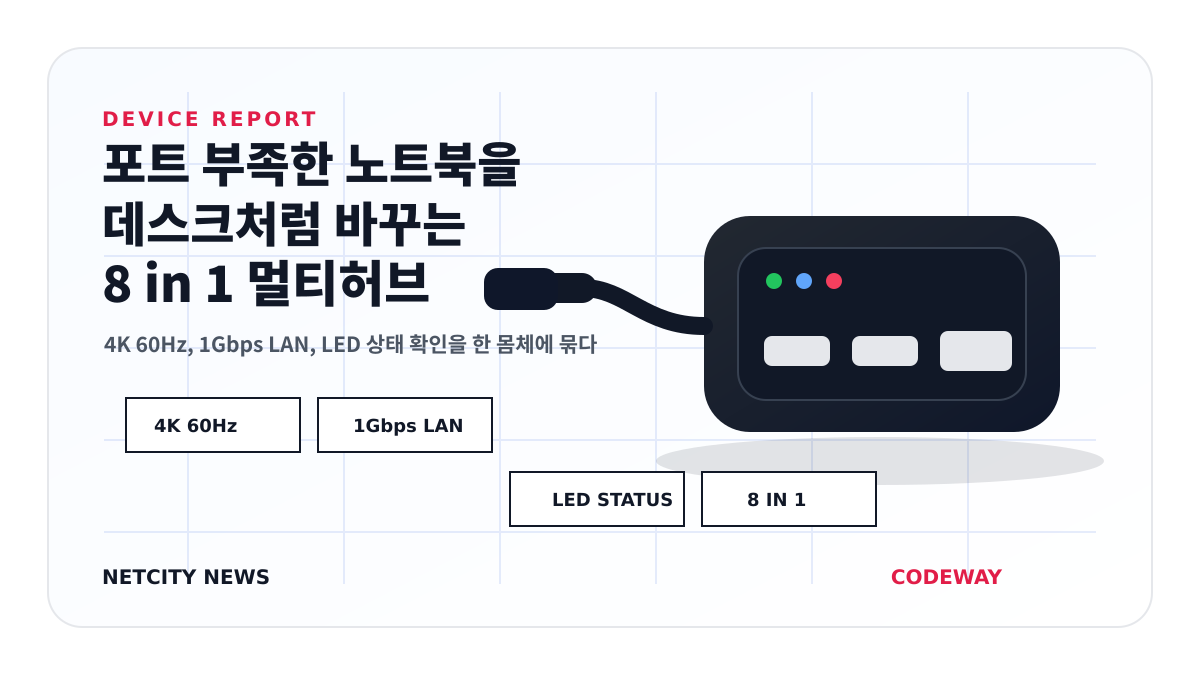 코드웨이 8 in 1 멀티허브 기사 대표 이미지
