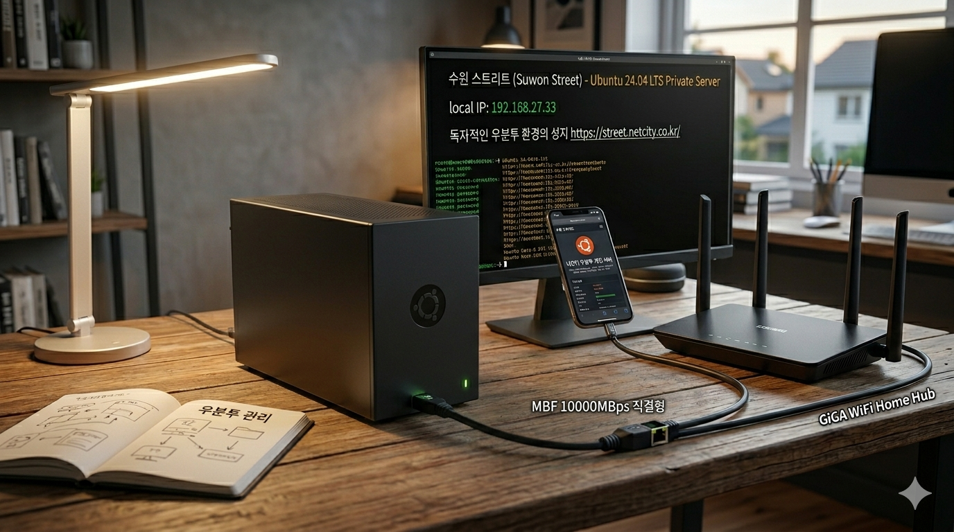 [IT 리뷰] 나만의 데이터 요새, ‘수원 스트리트’가 보여주는 우분투 개인 서버의 힘 대표 이미지