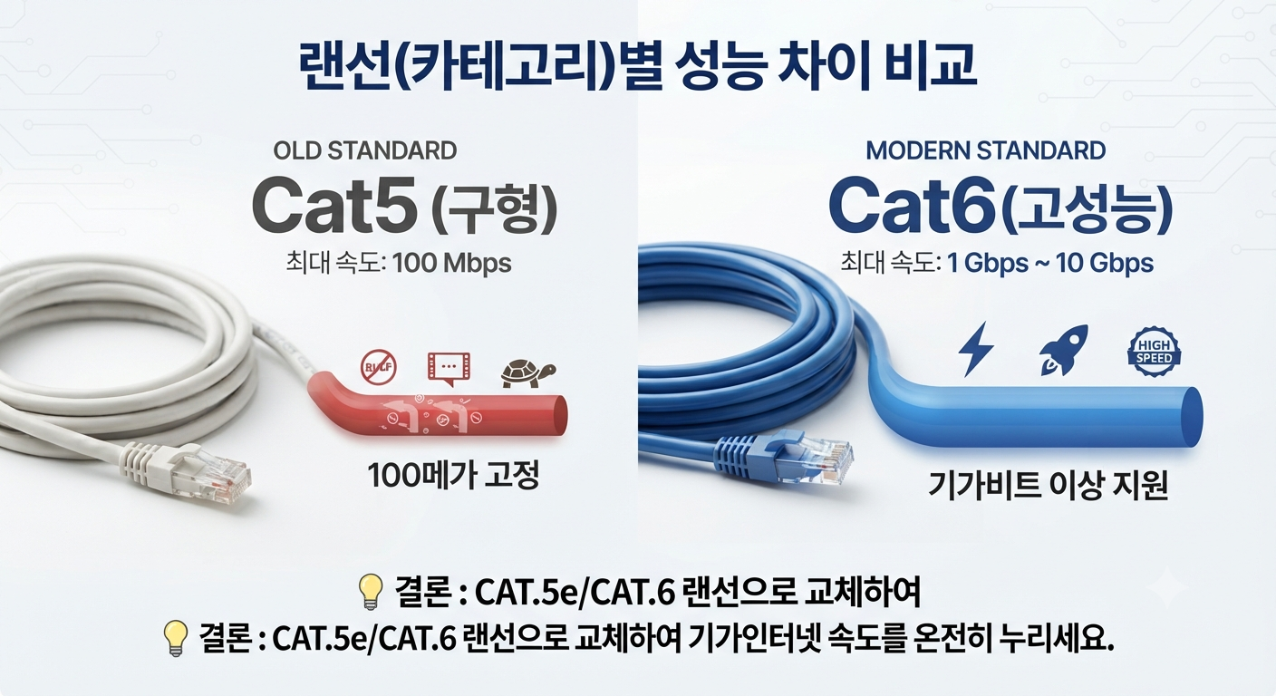 [기술 특집] 100Mbps의 벽을 넘어, 1Gbps 시대를 완성하는 마지막 퍼즐 ‘랜선’ 대표 이미지