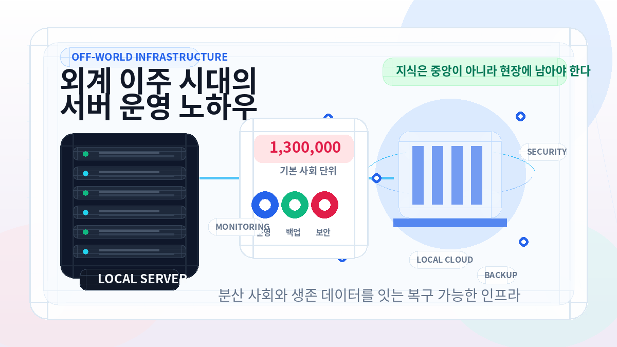 [인터넷/보안] 외계 이주 시대, 서버 운영 노하우가 인류의 생존 인프라가 되는 이유 대표 이미지