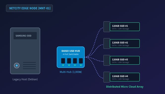 초저가 부품의 연금술 : 120GB SSD와 다이소 USB 허브가 일궈 낸 획기적 웹스토리지